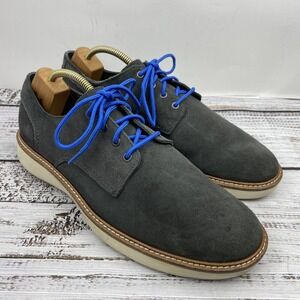 ECCO Aurora Hybrid Tie Marine Blue Suede Derby Oxfords US 12 EU 46